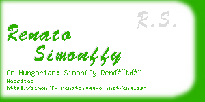 renato simonffy business card